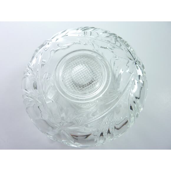 Vintage Pressed Cut Glass Taper Candleholder Nesting Glass Pair Stackable - Picture 4 of 7